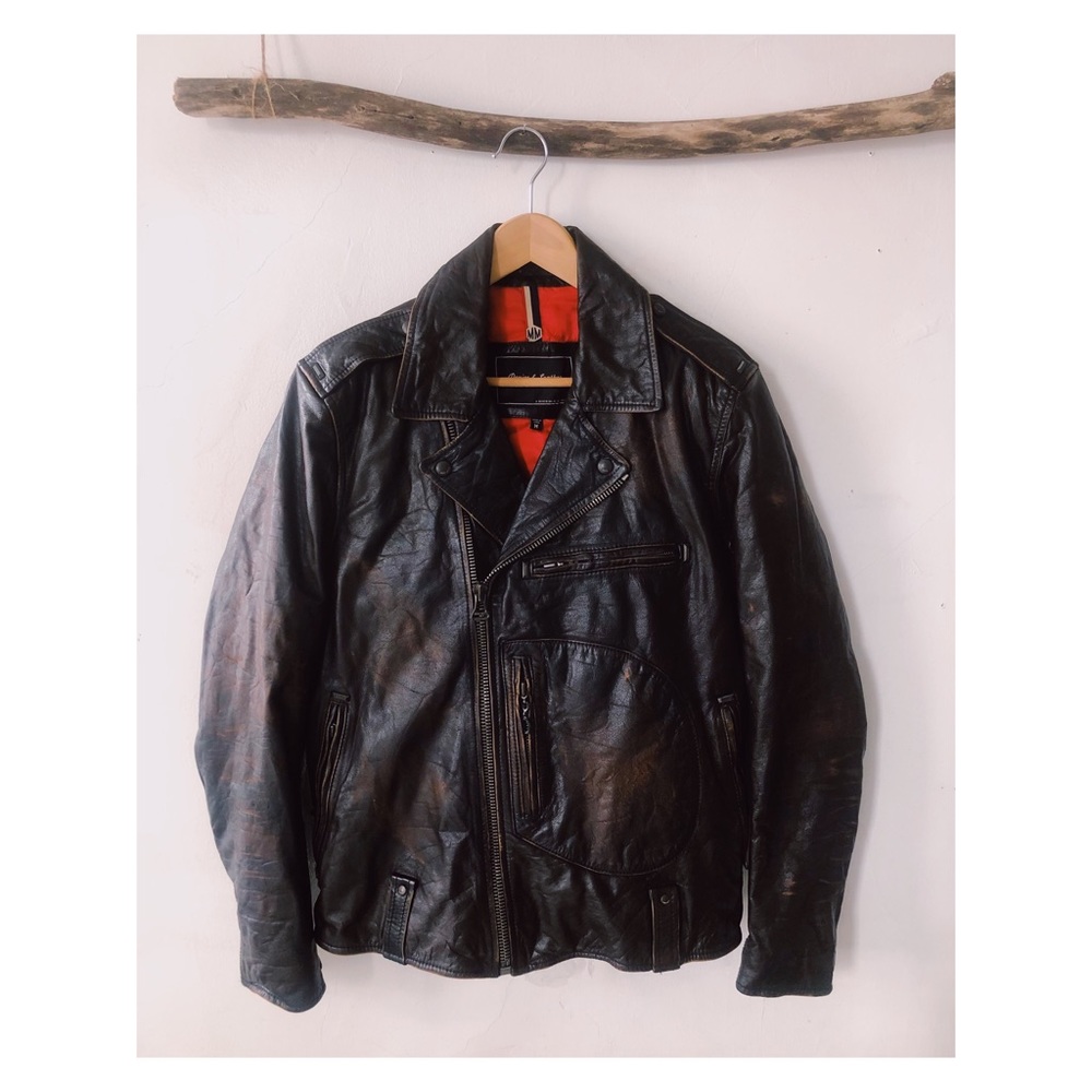 ANDREW MARC Moto leather jacket